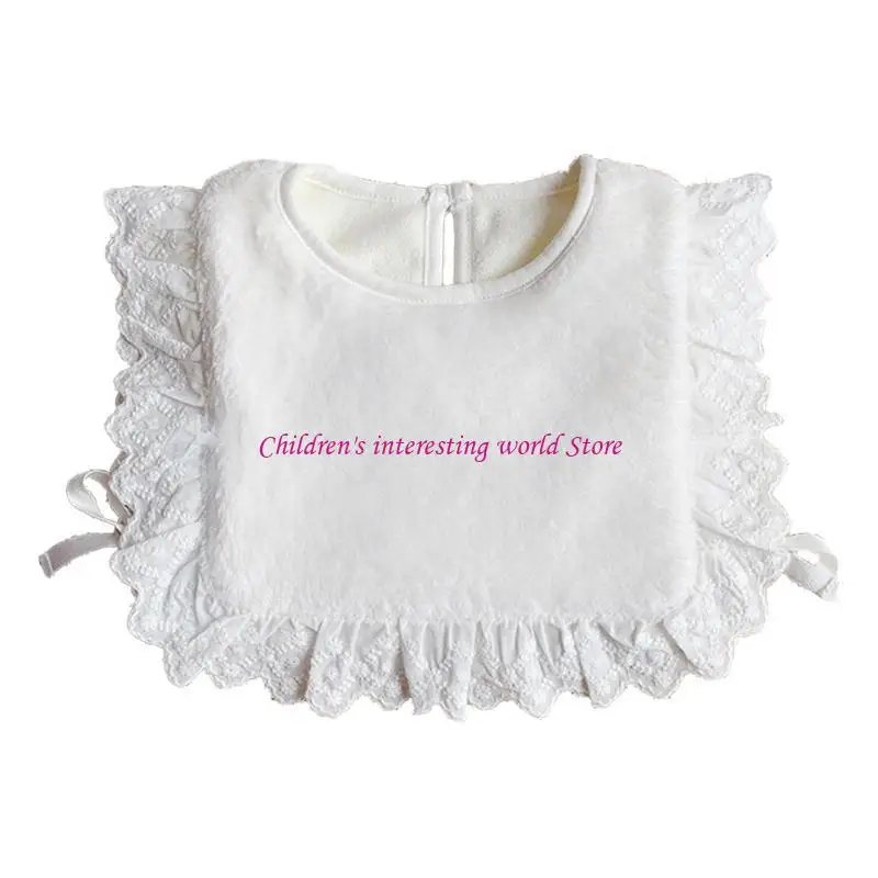 Princess Lace Bib Soft Cotton Saliva Towel Newborn Feeding Burp Cloth Bandana Scarf Bibs Handkerchief for Infants Gift 425F