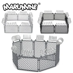 Marumine MOC Military Camp Fence Isolation Net Brick Parts DIY City Scene Layout Building Blocks Model Handmade Assembly Toy