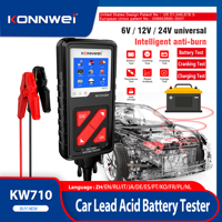 NEW KONNWEI KW710 Car Battery Tester 6V/12V/24V 100-2000CCA Battery Load Tester Motorcycle Auto Trucks Charging Diagnostic Tools