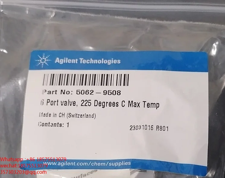 

For Agilent 5062-95086 Open Valve VICI Replaceable Valve, 6-way, Max. 400 Psi at 225 °C, Nitronic 60 Agilent VICI 6-way