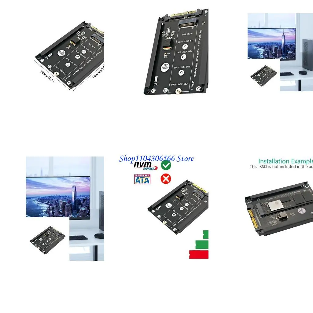 

02DD M.2 M SSD Adapter PCIE3.0 X16 GEN3 Design for 2280 2260 2242 2230 SSD
