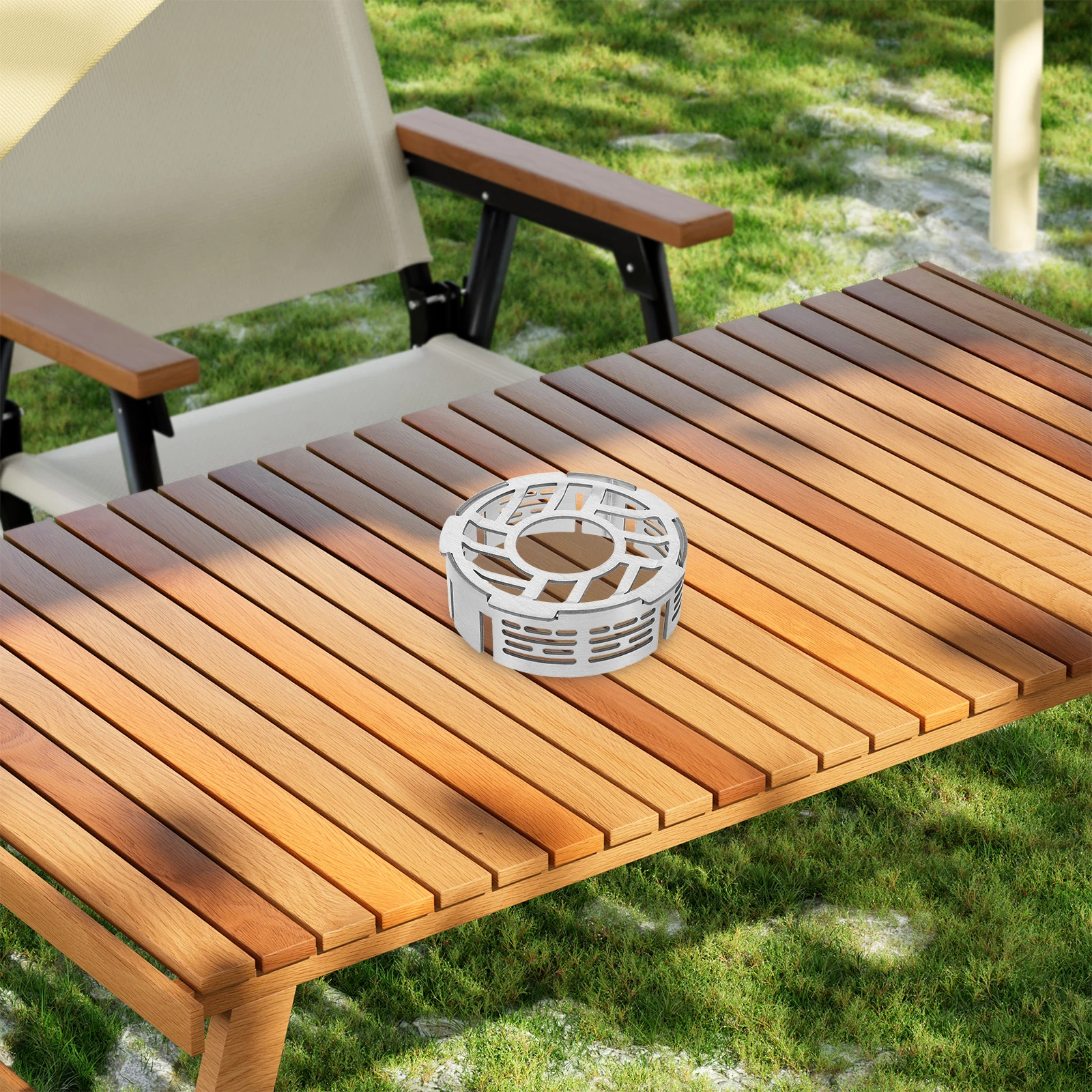 

Outdoor Furnace Windproof Ring Metal Camping Stove Shield Backpacking Gear Wind Blocker for Grill High Temp Resistant for Hiking