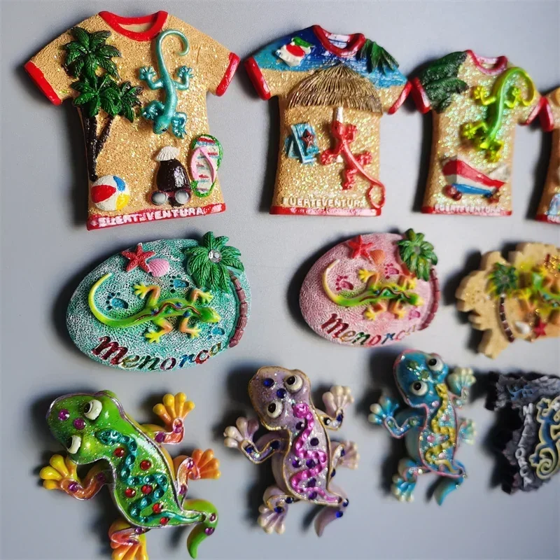 Imanes de nevera de España, colección de decoración del hogar, recuerdo turístico, Mallorca, Menorca, Ibiza, lagarto, Gecko