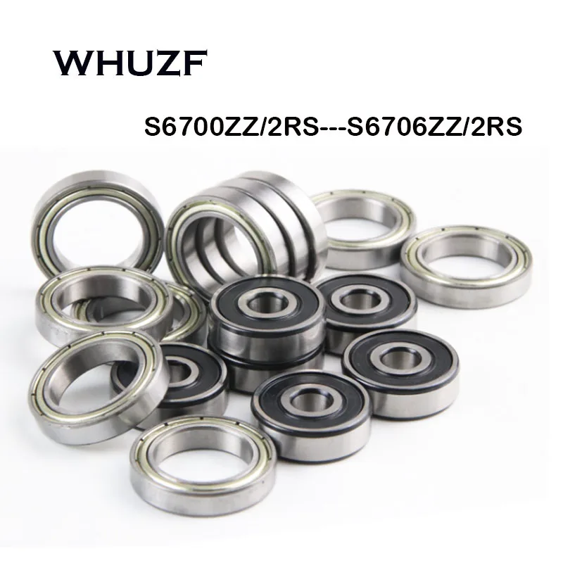 

5/10 шт. подшипник S6700 S6701 S6702 S6703 S6704 S6705 S6706-2RS ZZ ультратонкие настенные резиновые экранированные шарикоподшипники из нержавеющей стали