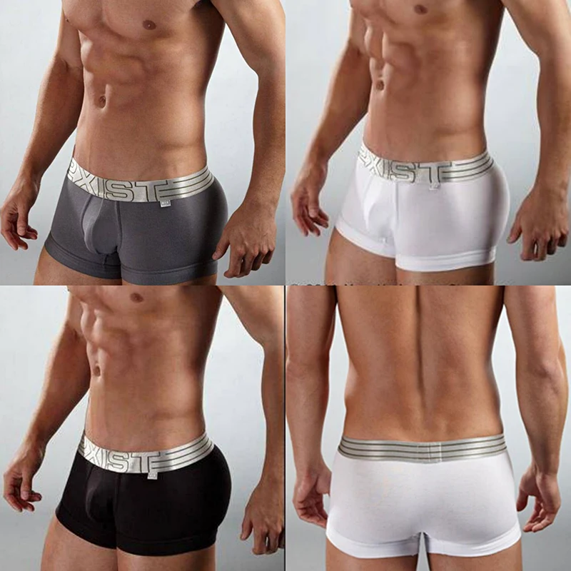 Brand Designer Men's Cotton Boxer Breathable And Comfortable Underwear Thin Fashion Pants Solid Color Shorts Underpants For Male