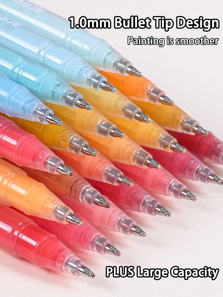 Languo 90/72/54/36色アクリル絵の具ジェルペンセット、マルチカラー