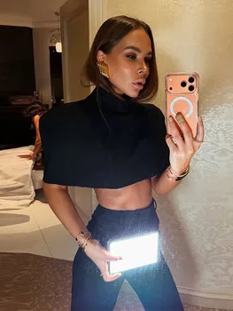 2026 Spring New Solid Cropped Shawl For Women Elegant O Neck Short Cape Lady Chic Y2K Evening Party Dating Cloak Tops Streetwear 2 2026 Spring New Solid Cropped Shawl For Women Elegant O Neck Short Cape Lady Chic Y2K Evening Party Dating Cloak Tops Streetwear 2