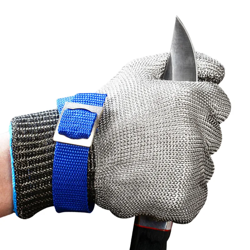 Anti-cut Gloves Safety Cut Proof Stab Resistant Stainless Steel Wire Metal Mesh Butcher Hand Protect Meat Cut-Resistant Gloves