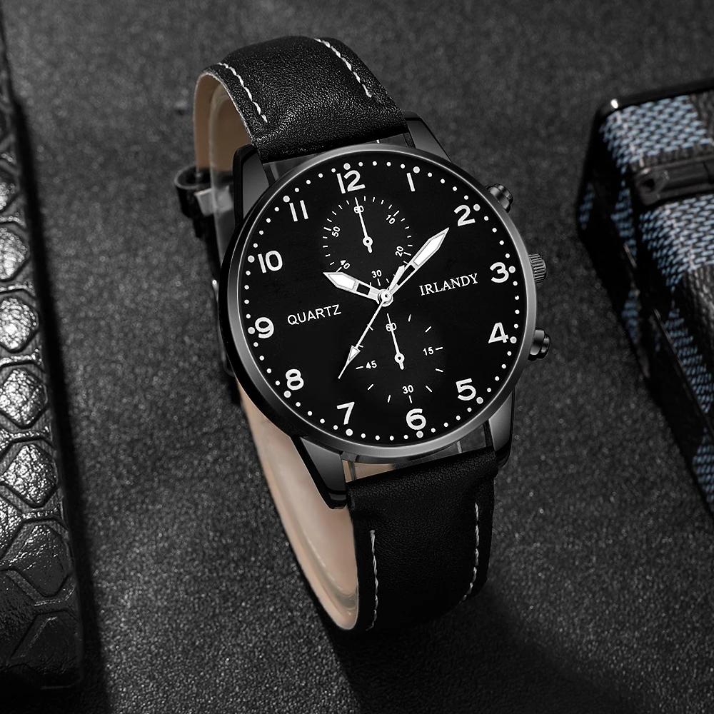 Fashionable 4Pcs Quartz Watch Set, Versatile Everyday Accessory Gift for Her & Him