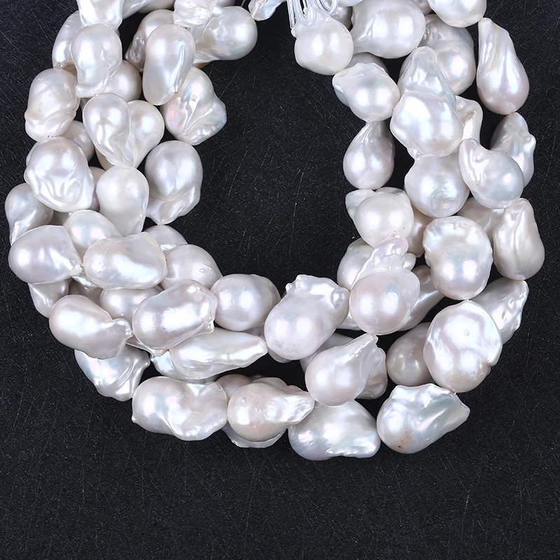 16-20mm white baroque freshwater natural pearl beads for jewellery making