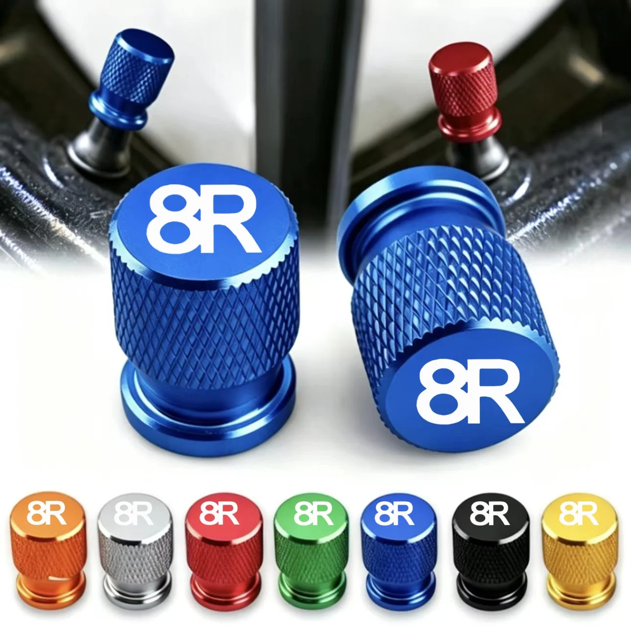 Latest Motorcycle Tire Valve Stem Cap for GSX-8R Series Models Black ABS Plastic Wheel Air Valve Caps