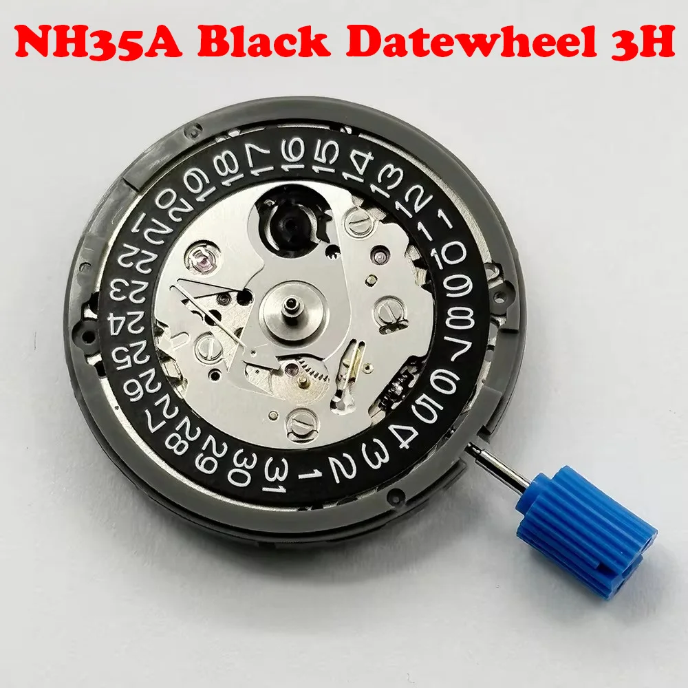 

New Original Japan NH35 Mechanical Movement High Accuracy 24 Jewels Black 3H Date Automatic Watch Replace Mechanism NH35A 4R35 A