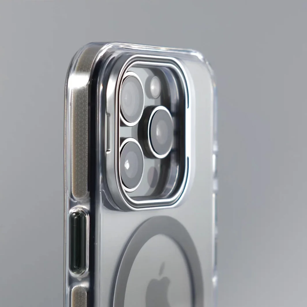 Przezroczyste etui z magnetycznym uchwytem i podstawką do iPhone 18, 17 Pro Max, 17 Air, 16, 15, 14, 13, 12 – odporne na wstrząsy, z ochroną aparatu. — zdjęcie produktu 5