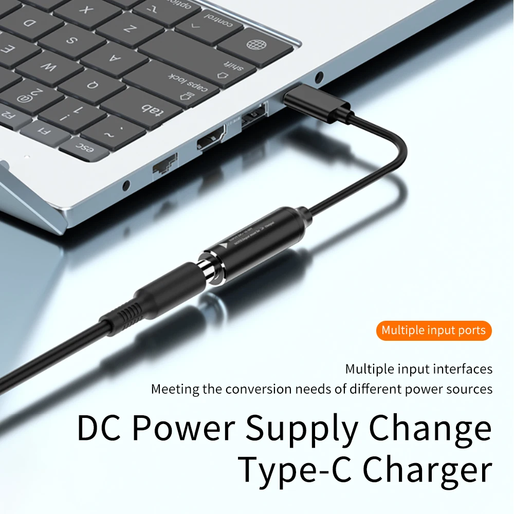 65W USB Type C PD Fast Charging Cable Converter for Dell Hp Asus Lenovo Samsung Laptop Dc Power Adapter to USB C PD Connector