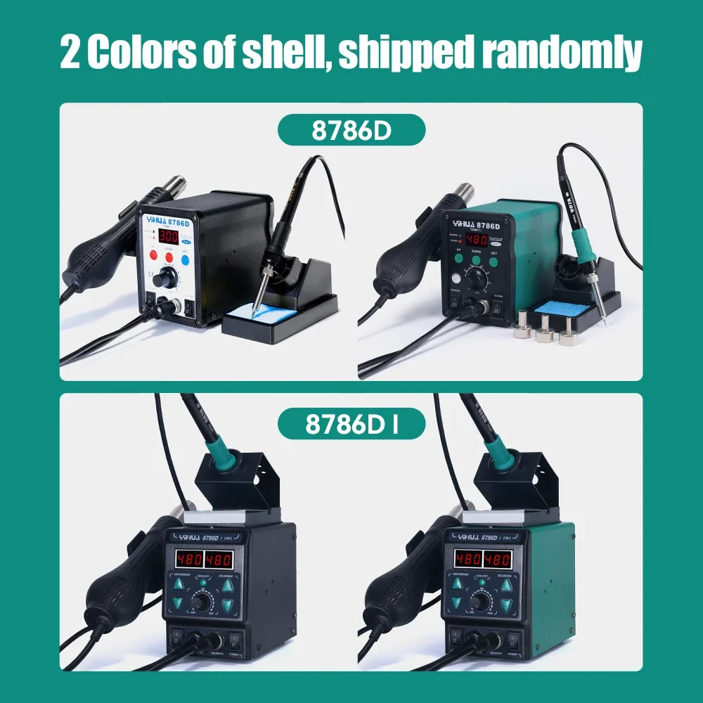 Imagem -06 - Yihua 8786d Ferro de Solda Estação de Solda de ar Quente Faça Você Mesmo Estação de Retrabalho Digital Reparação do Telefone Bga Smd Ferramenta de Solda Estação de Soldagem