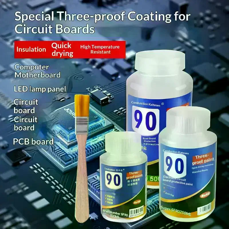 1 Set Car Electronics Repair Accessories 50/100ml Clear Conformal Coating Waterproof Protective Paint For Circuit Board PCB LED