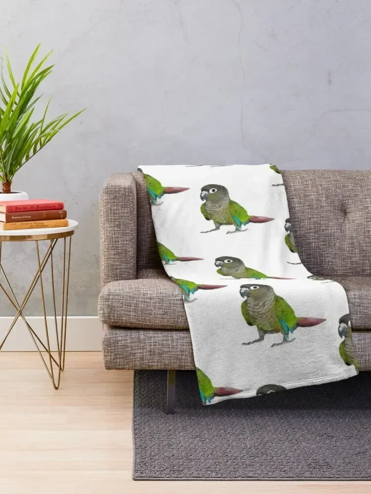 green-cheeked Conure Throw Blanket For Sofa Thin Travel Blankets