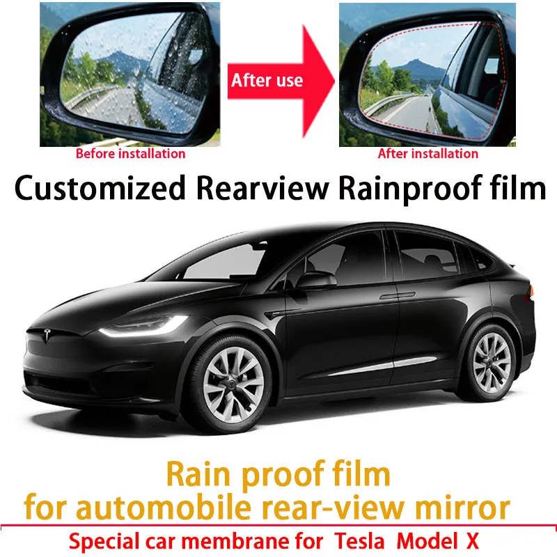 

For Tesla Model X Model-S Model-Y Model3 Car Rearview Mirror Protective Film Customized Rearview Rainproof film Car Accessories