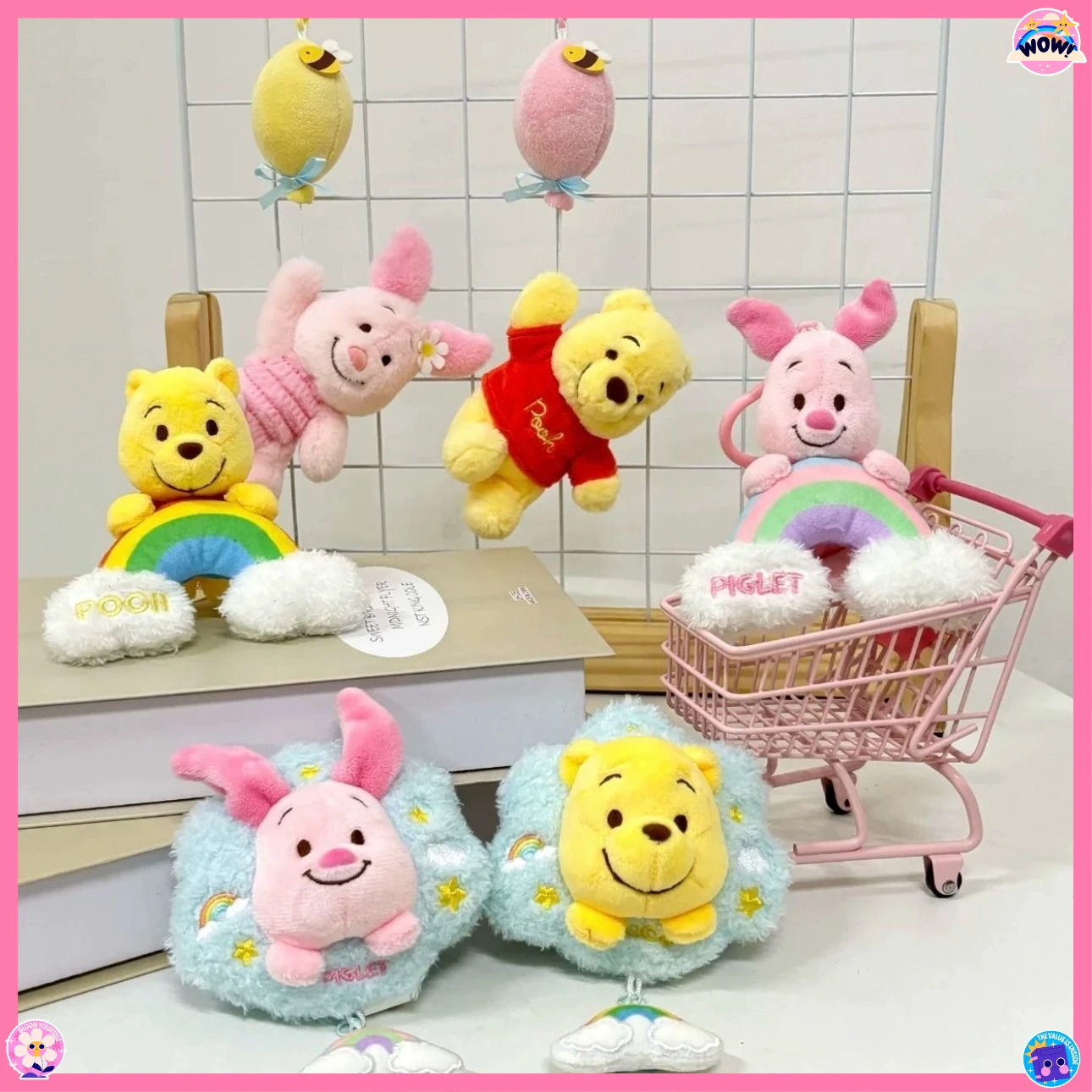 公式ポットデミエル ハニーポット ぬいぐるみバッグチャーム - かわいい漫画の豚のぬいぐるみキーホルダー バッグ飾りギフト