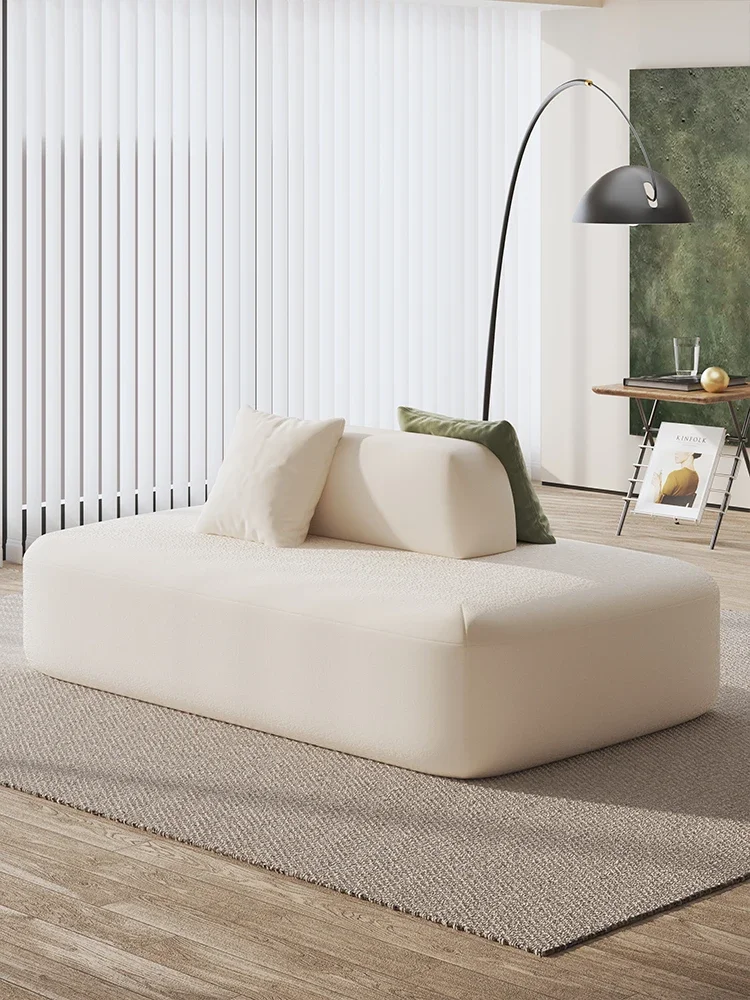 Modern minimalist fabric sofa clothing store, internet famous double-sided straight row small sofa