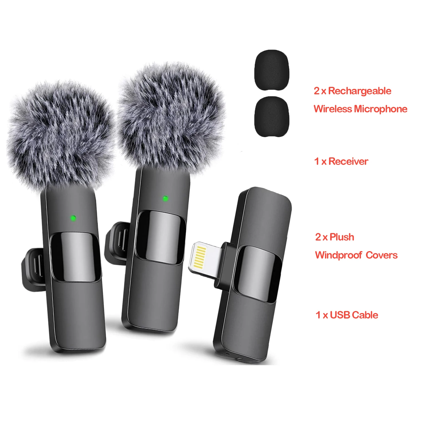 Wireless Microphone for iPhone Recording Mic for Video Podcast Vlog YouTube Mini Lavalier Microphone for iPhone 16/14/13/12/SE