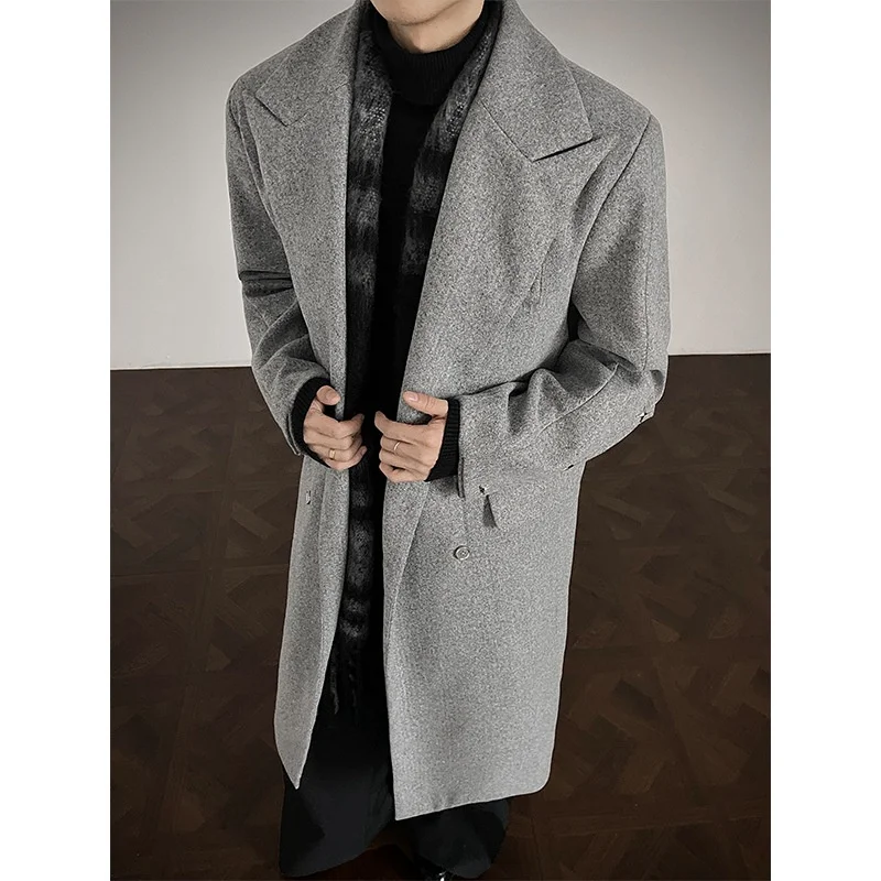 

Мужской зимний вязаный тренч оверсайз в стиле Y2K Готика, многофункциональный, с термозащитой, вышивкой, комфортный, большой размер