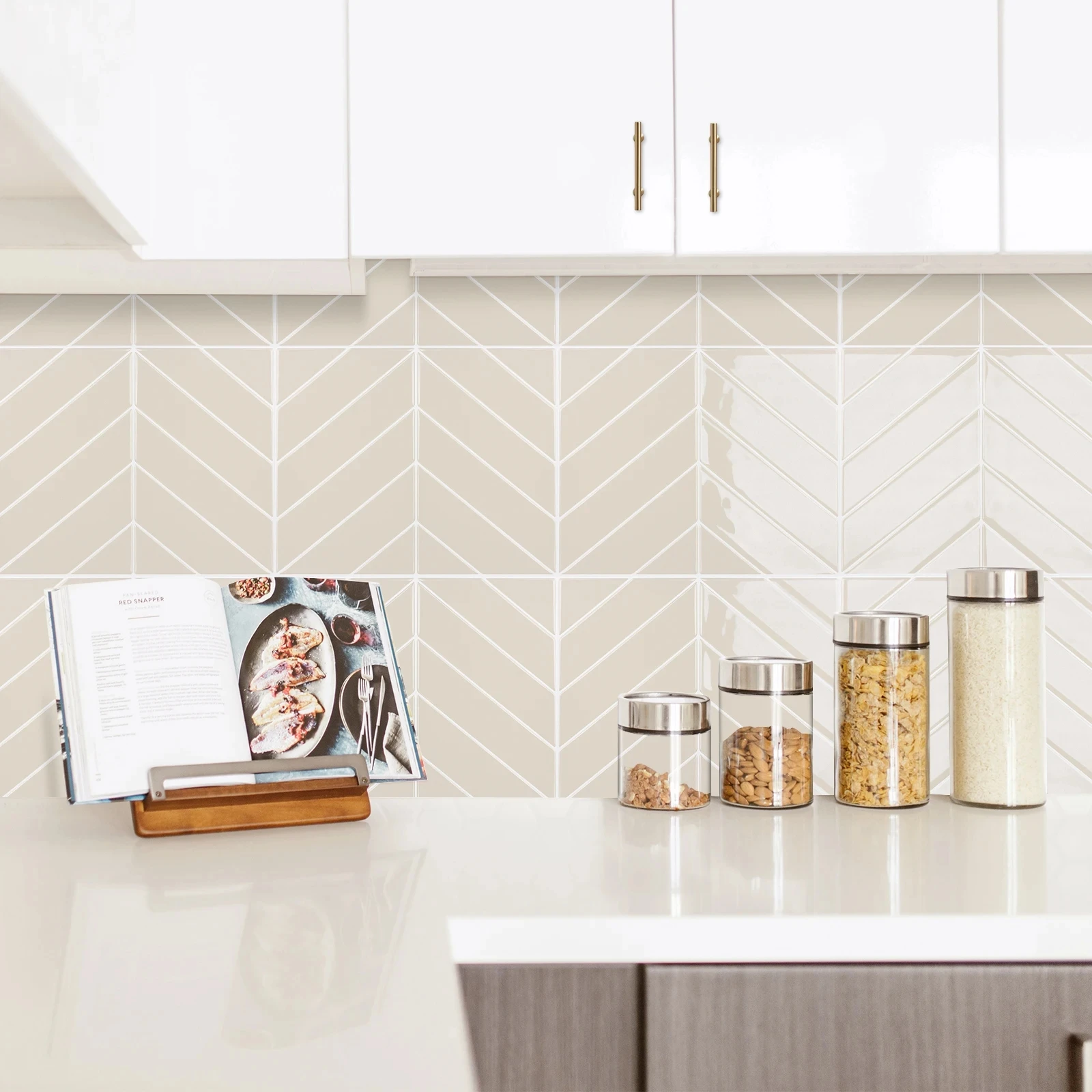 Vinyl Wall Tile Sticker Color Backsplash Wall Tile Decals for Home Kitchen Bathroom Self-Adhesive Peel & Stick PVC Sticker Decor