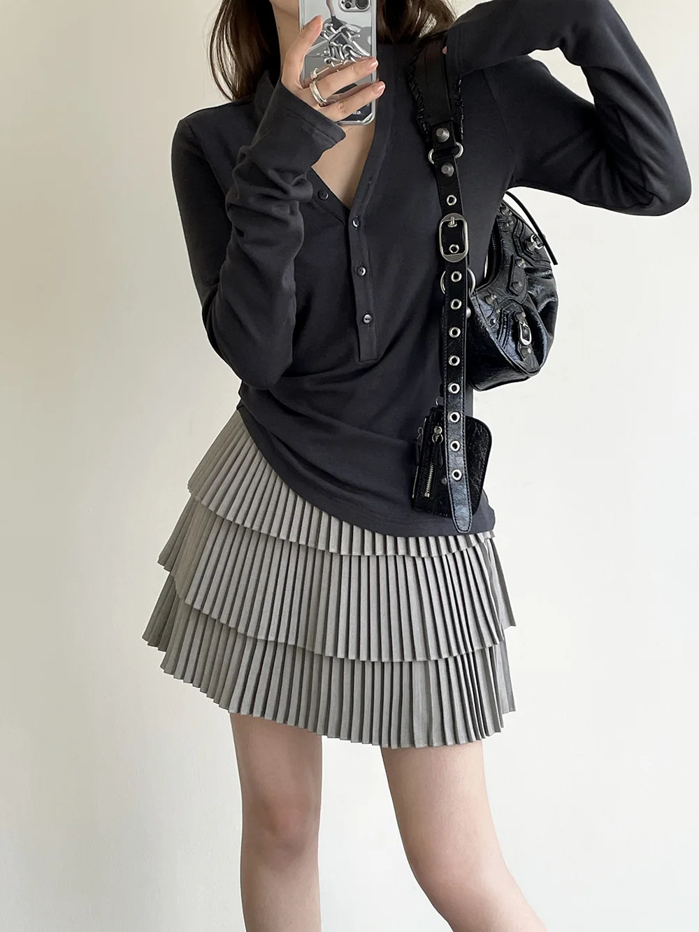 Classic Cake Skirt 2026 Autumn New Product Elastic Waist Thin And High Base Skirt