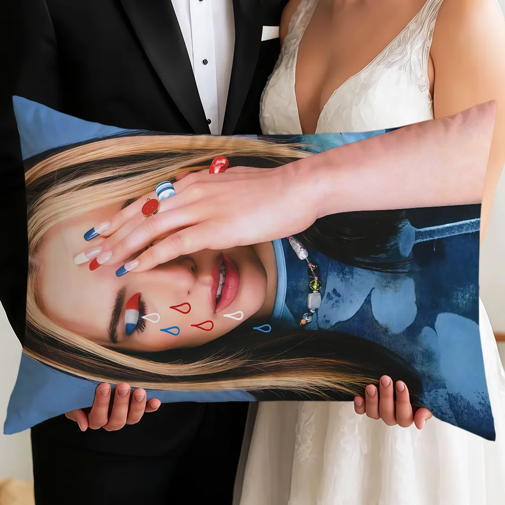 Fotografia 7: Capa de Almofada Retangular Macia Z-Zoey Deutch para Sofá, Decoração de Sala de Estar, Dormitório, Cabeceira, Presente