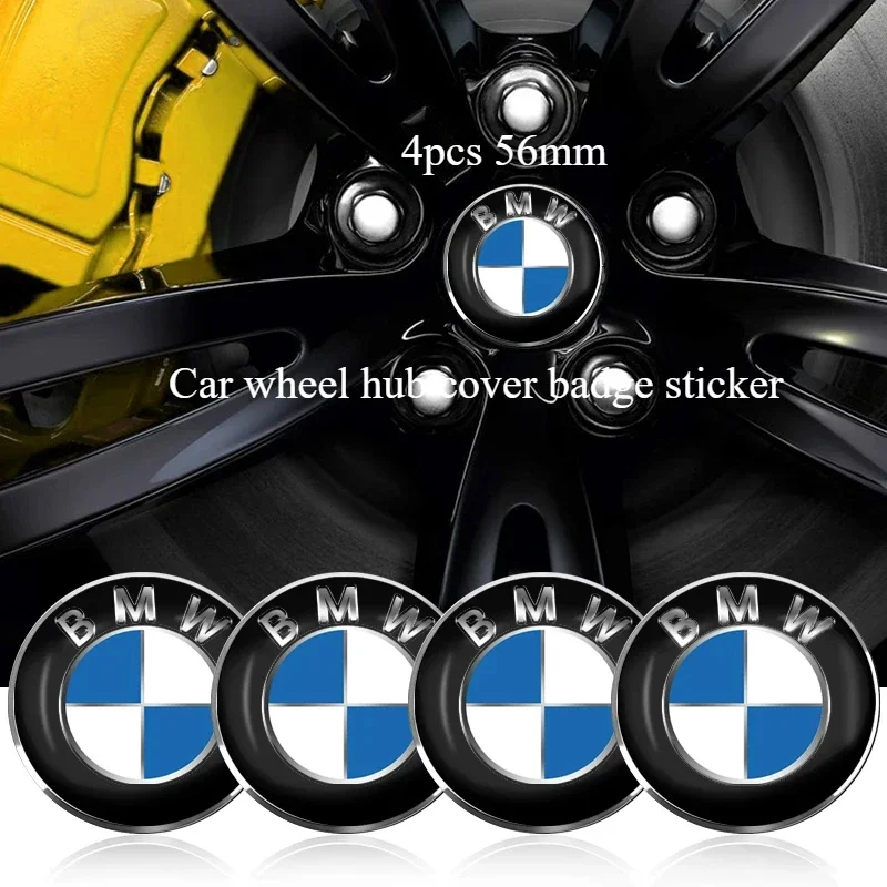 

4 car hub center cover stickers For BMW mini E87 M Performance E36 E46 E60 E90 E91 E92 E93 F30 F20 M3 Car Accessories