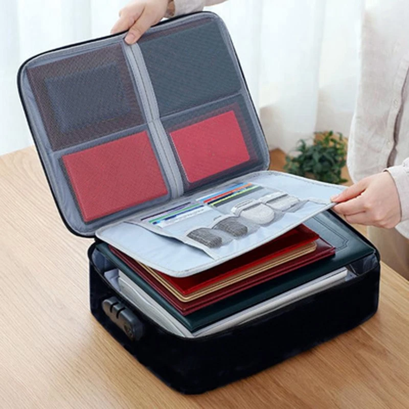 Document Storage Bag, With Code Lock, Storage Credential Bag, Portable Storage Bag, Suitable For Passports