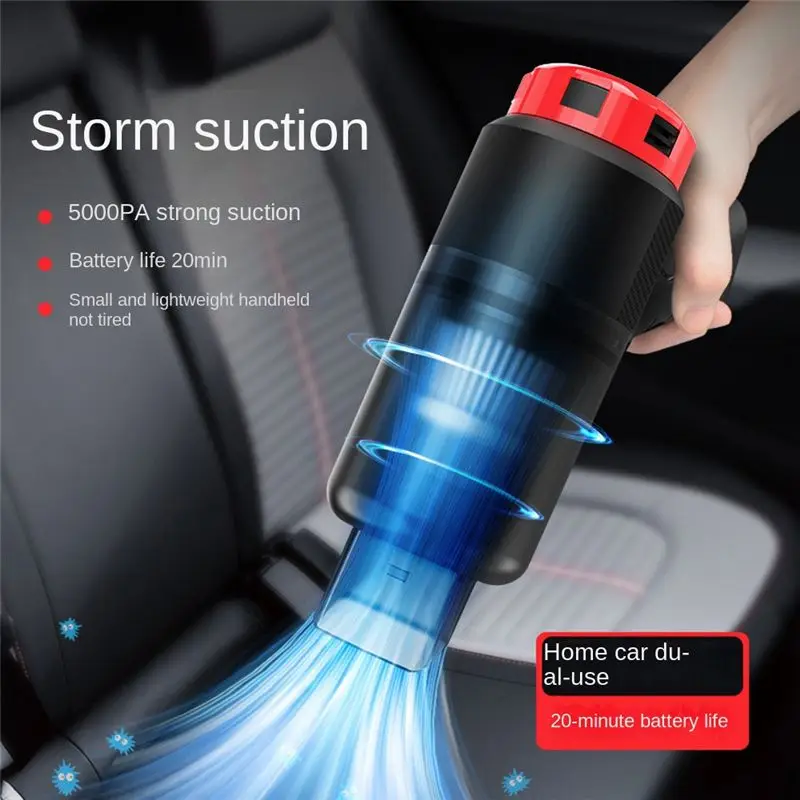 GOOD-Wireless Car Vacuum Cleaner 2 In 1 Blowable Cordless Handheld Auto Vacuum Home & Car Dual Use Mini Vacuum Cleaner