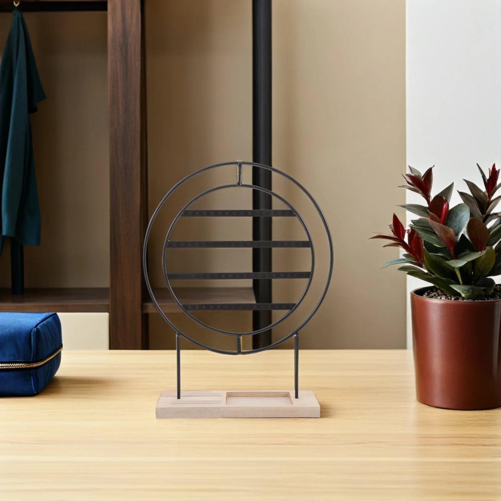 Metal Rotating Earring Holder Multi Layer Jewelry Display Stand Organizer for Boutiques Shops Retail Earring Display Stand