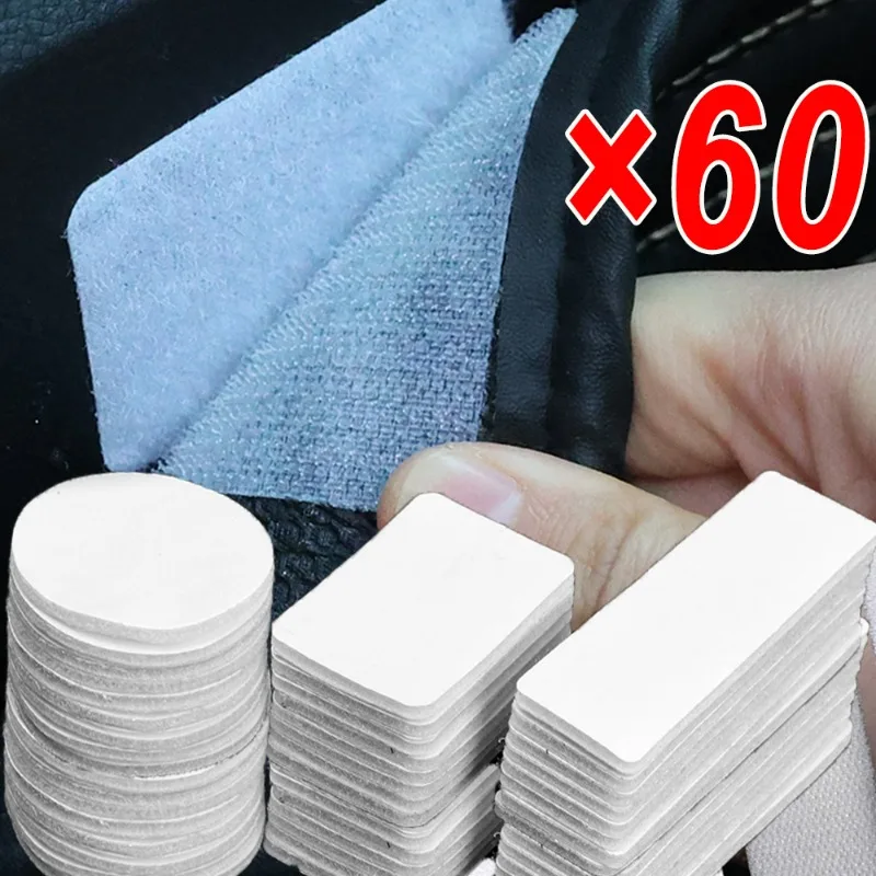 60Pcs Car Foot Mat Adhesive Tape Double Faced Fixing Carpet Pad Dashboard Mat  Fix Patch Home Floor Anti Skid Grip Tape Sticker