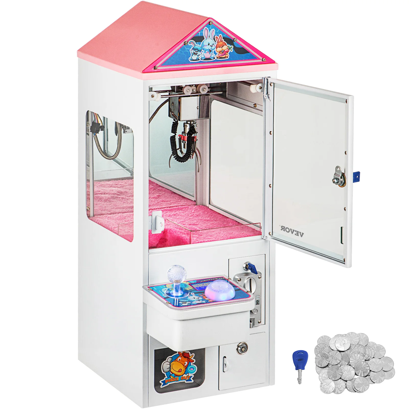 

Mini claw crane machine small vending game machine with bill acceptors