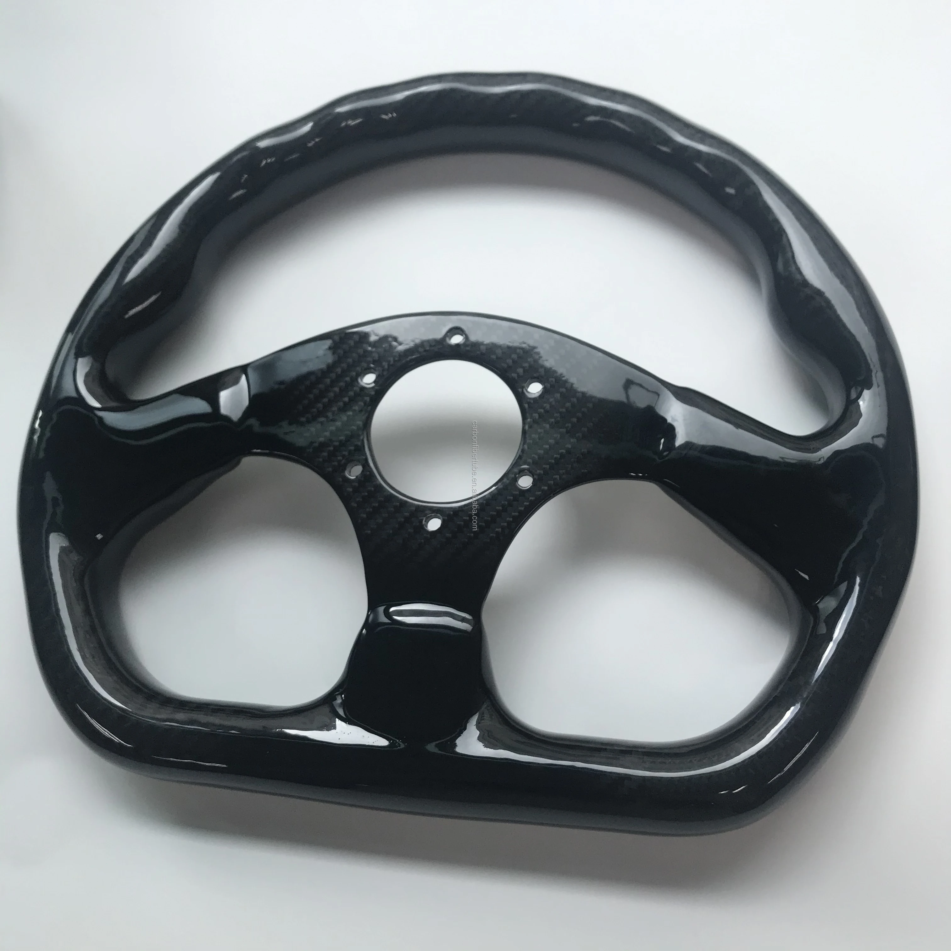 Custom Forged Carbon Fiber Steering Wheel Skeleton Glossy Finish Sturdy Wheel for Performance Car and Drift Vehicle