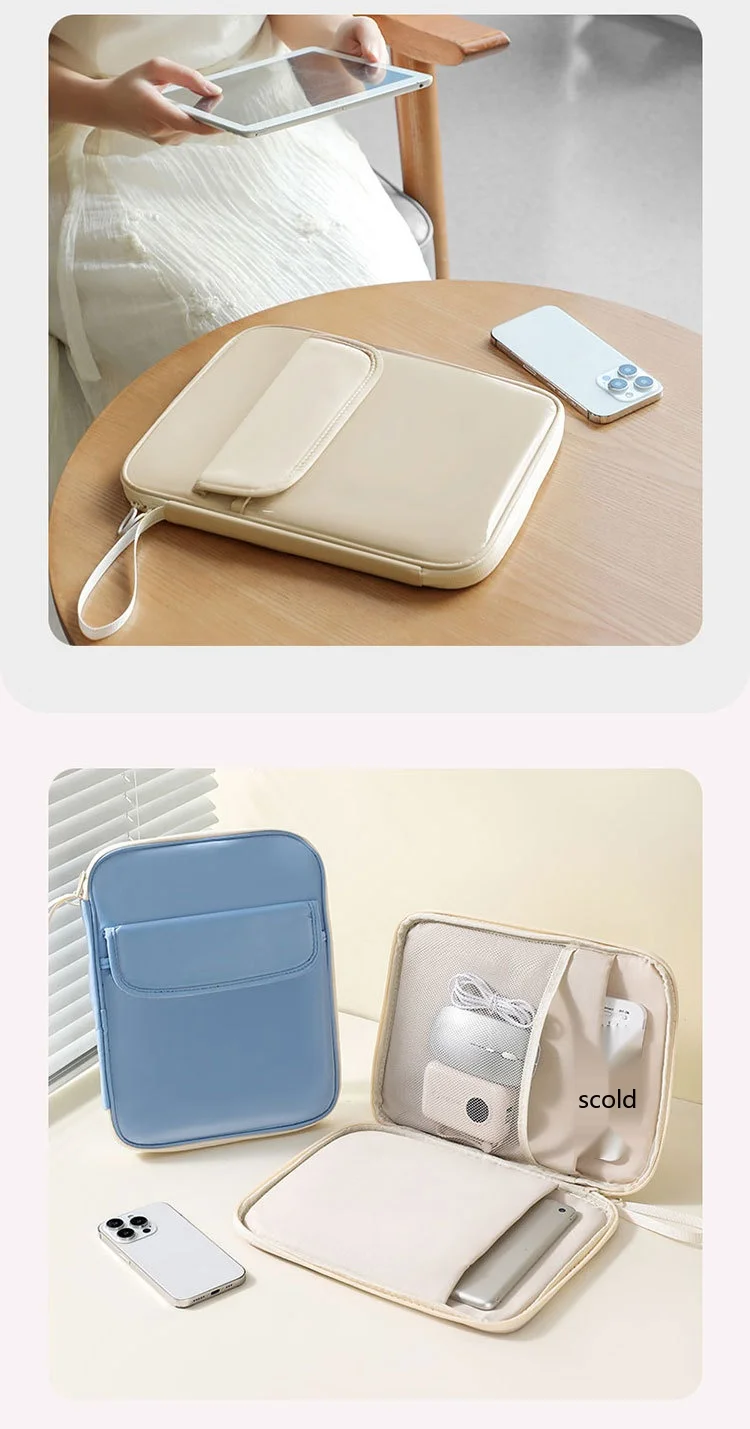 Elegante Tablet-Hülle 11-13 Zoll PU-Schutztasche für iPad mit Plüschfutter – Detail 14
