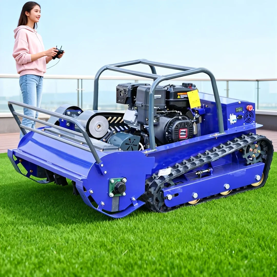 

Индивидуальная газонокосилка-робот с дистанционным управлением - цепная газонокосилка, сертифицированная CE EPA, вездеходная резиновая гусеничная траворезка