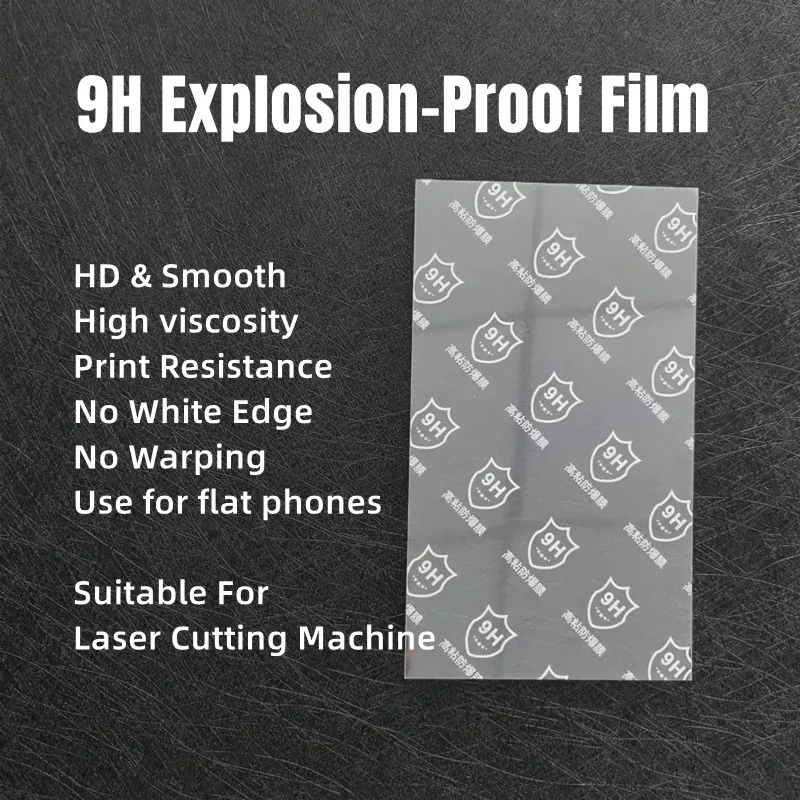 50 Stuks 9H Explosieveilige Film Voor Laser Snijmachine Hoge Viscositeit Geschikt Voor Platte Telefoon Hd Hydrogel screen Protector Huisdier