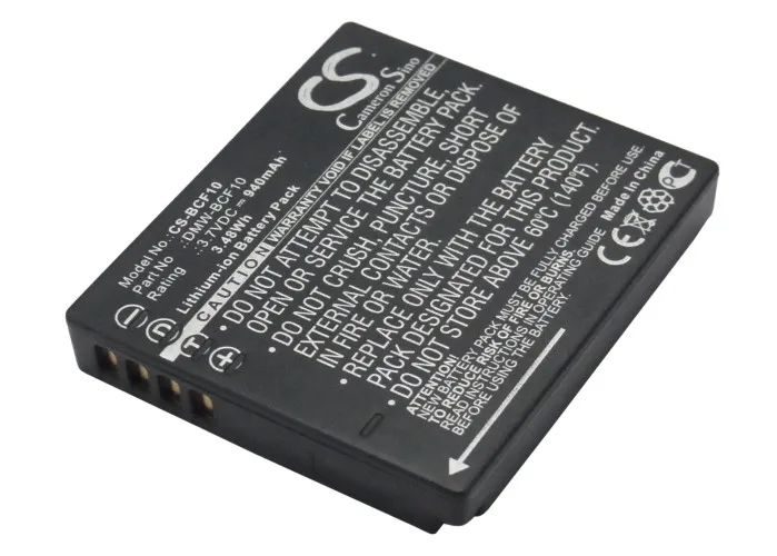 Camera 940mAh Battery For Panasonic Lumix DMC-FP8 DMC-FP8A DMC-FP8G DMC-FP8K DMC-FP8N DMC-FP8P DMC-FP8R