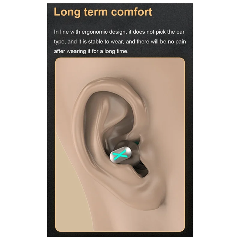 AT12 TWS Bluetooth-Compatible Earphones In-Ear Noise Cancel Mechanical Style Wireless E-Sports Gaming Headsets