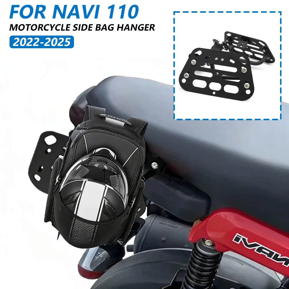 

Motorcycle Side Cargo Carrier For Honda Navi 110 2022 2023 2024 Saddlebag Support Rack Navi110 2025 Accessories Rear Bag Bracket