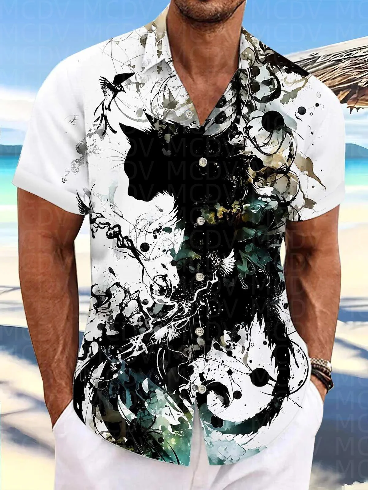 قميص رجالي بنمط الدراجات النار - مراجعة Shirt Camp Collar وسعره