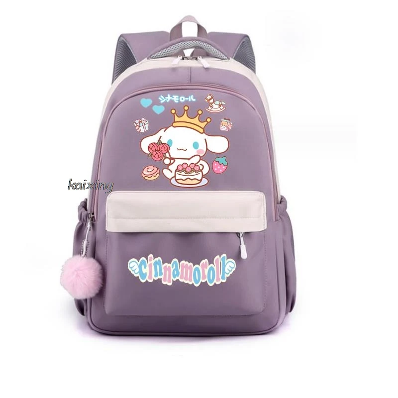 Nowy plecak Sanrio Cinnamoroll dziewczyna chłopiec Anime drukowany Bookbag torba damska Student nastolatek dziecięcy plecak tornister plecak