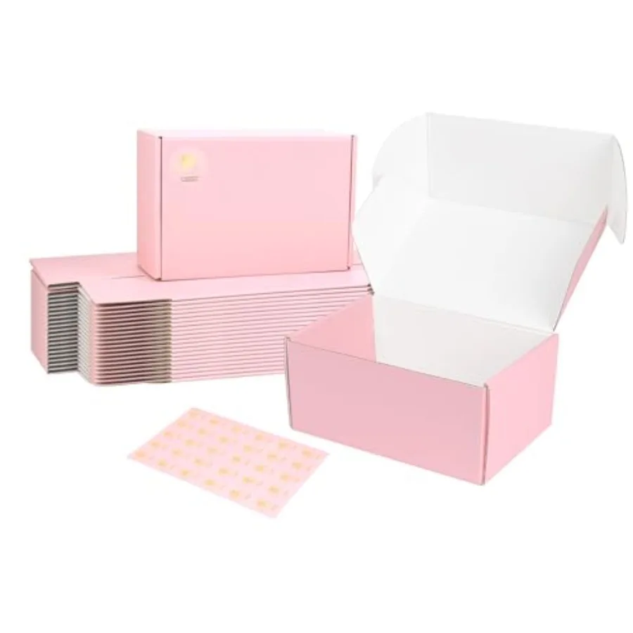 

9x6x4 Shipping Boxes Medium 30 Pack Corrugated Cardboard Mailer Boxes for Packaging Small Business Mailing Gift