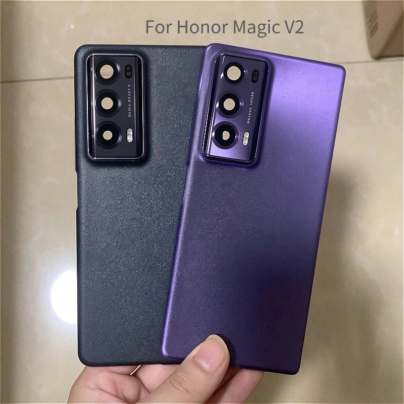 A+ Back Battery Cover Housing Lid For Honor Magic V2 Rear Case + Camera Frame Glass Lens Mobile Shell With Adhesive
