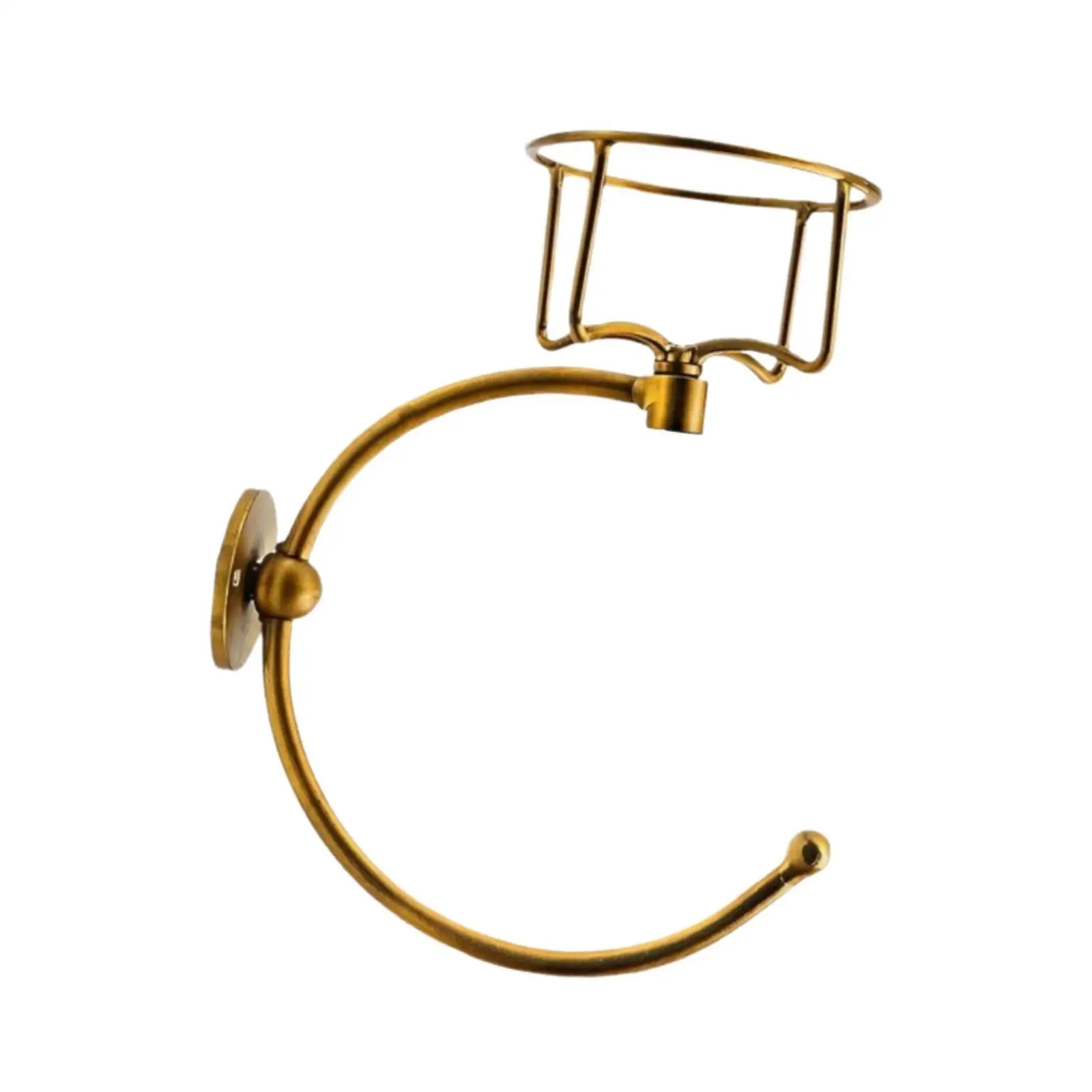 Handtuchring, Metall, schlicht, elegant, Wandmontage, Handtuch-Aufbewahrungsregal, Kerzenhalter, Dekor für Hotel, Zuhause, Badezimmer, Bauernhaus, Küche