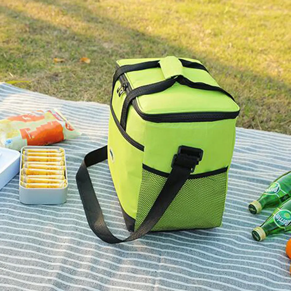 

16L Roomy Insulated Food Storage Bag with Padded Pearl Cotton Oxford Fabric Cooler Tote for Picnic Lunch Travel Portable