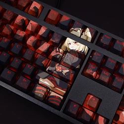 108 Keys/Set Zenless Zone Zero Burnice White PBT Keycaps Anime Game Girl Key caps Cherry Height for DIY Mechanical Keyboards