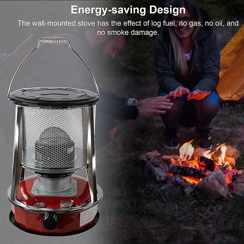 Heater Portable Heating Stove Outdoor Winter Heated Stove Multifunctional Cooking Camping Adjustable Heat Level Indoor Warm